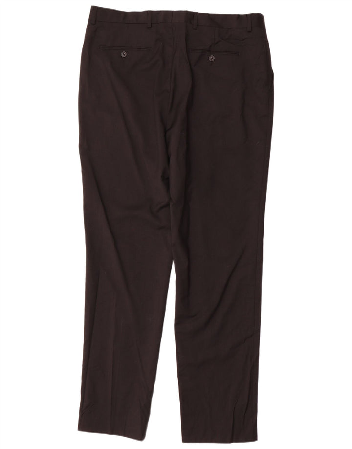 Jaeger Pantalon décontracté slim pour homme W38 L33 Laine noire