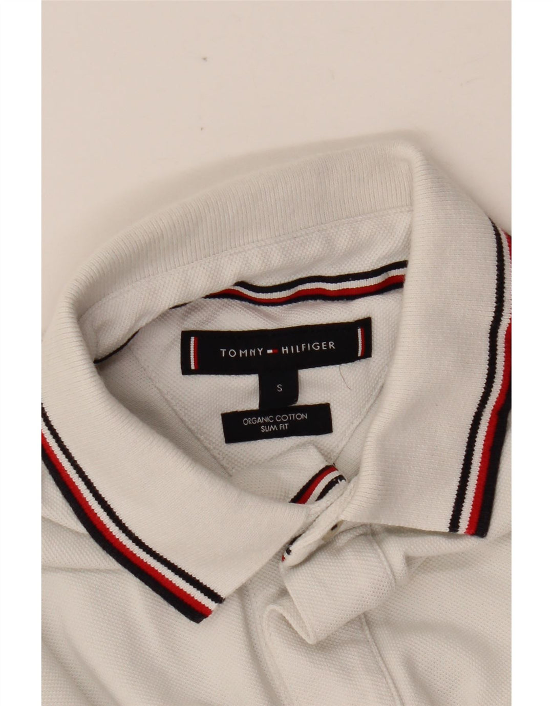 TOMMY HILFIGER Polo Slim Fit Homme Petit Blanc
