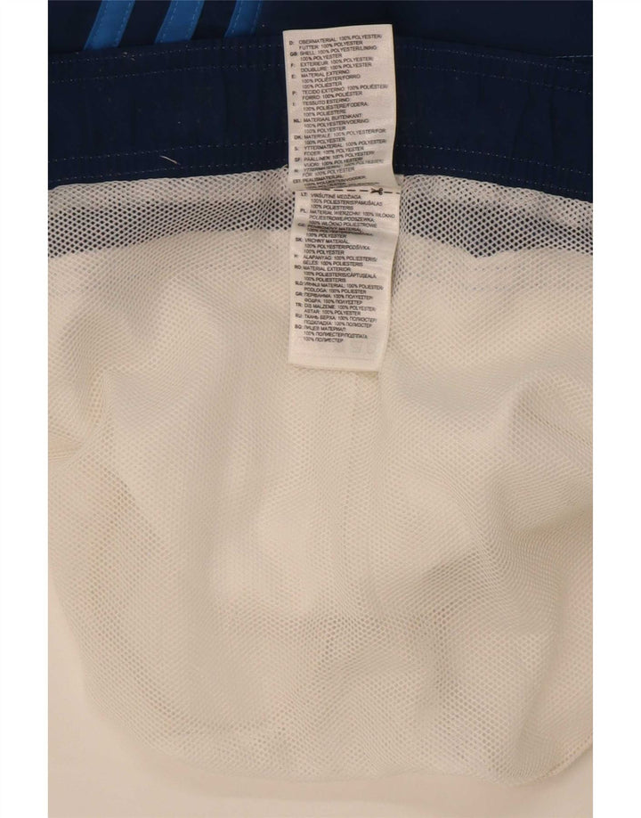Adidas Short de bain graphique pour homme en polyester color block blanc moyen