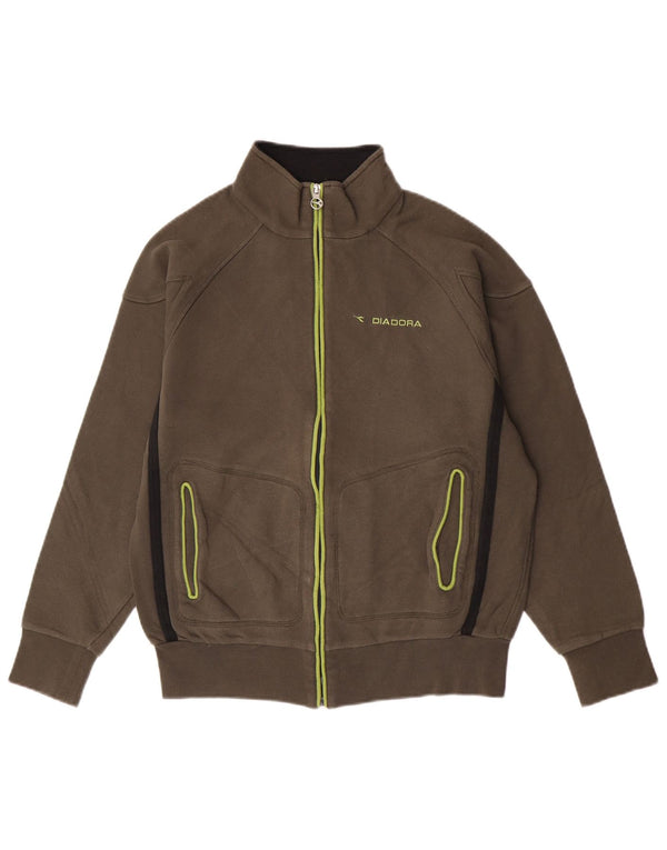 Diadora Veste De Survêtement En Coton Kaki Moyen Homme