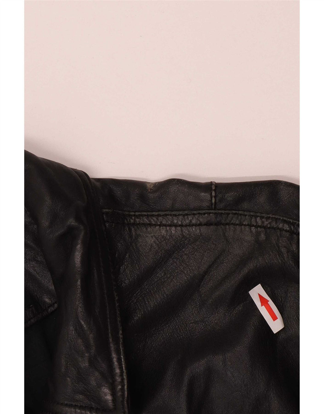 Selected Veste bomber en cuir pour homme UK 40 Large Noir