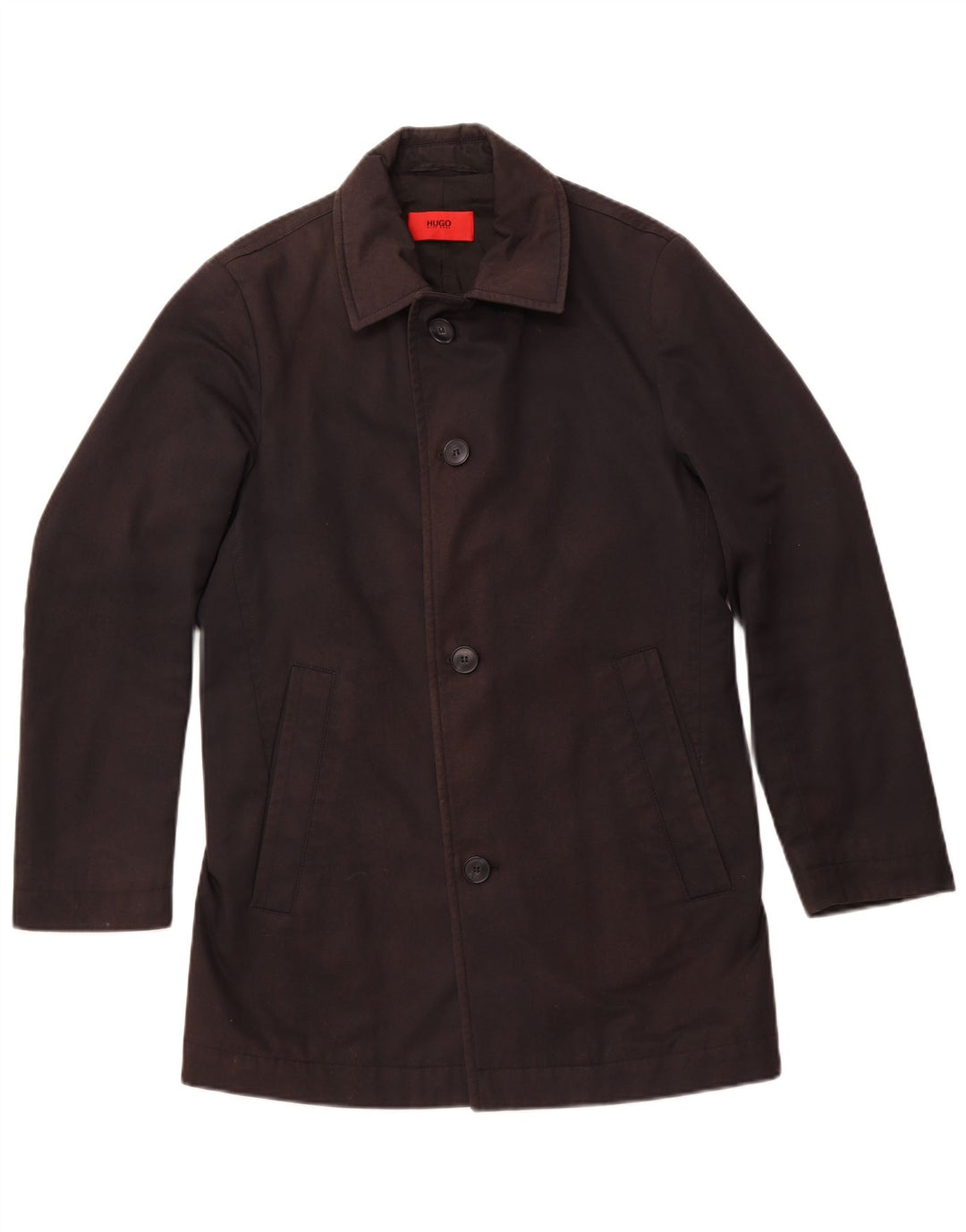 HUGO BOSS Manteau coupe-vent IT 48 Homme Noir Moyen Polyester