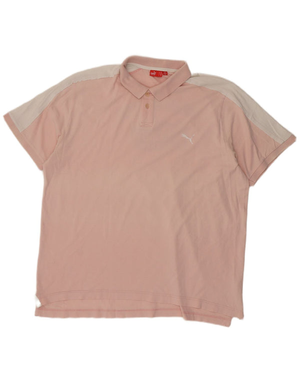 Puma Polo graphique pour homme 2XL en coton color block rose