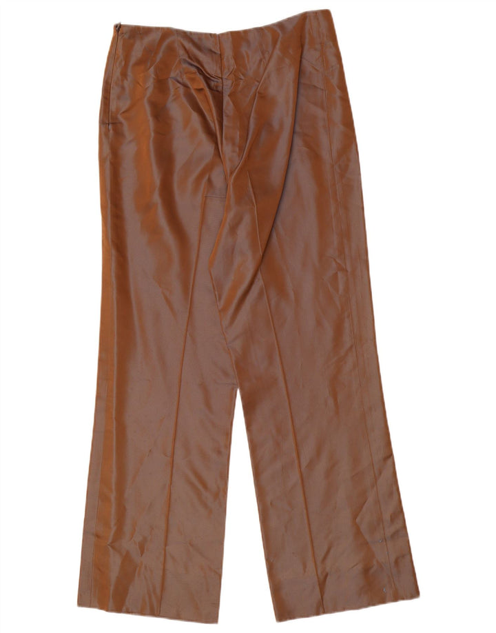 LA PERLA Pantalon décontracté droit Marvel pour femme IT 44 Medium W28 L28 Marron