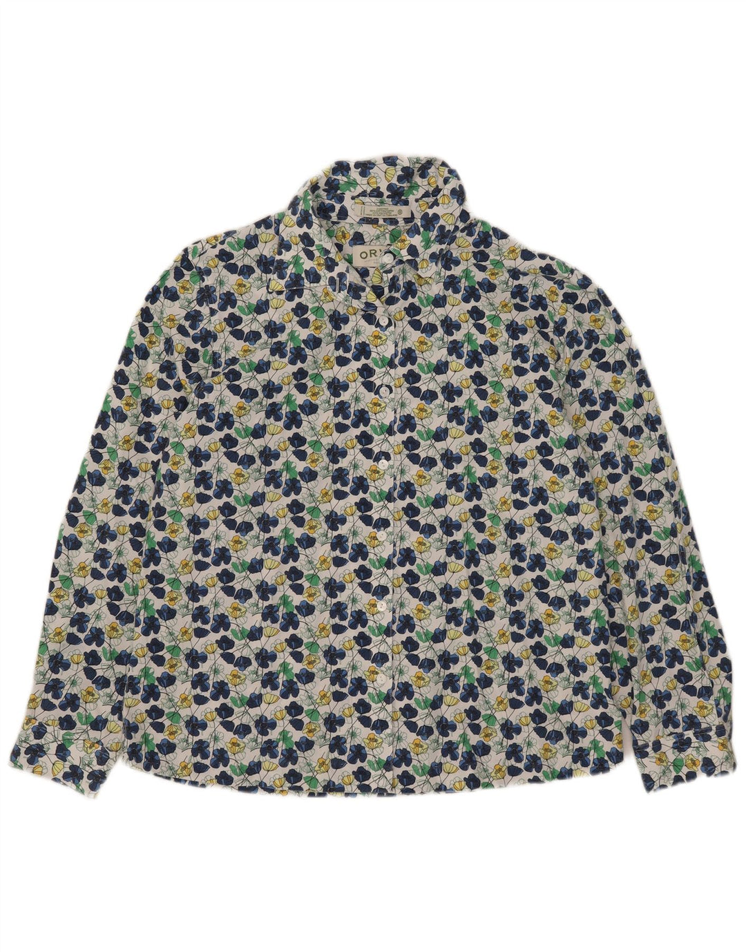Orvis Chemise Femme UK 16 Grand Coton Floral Multicolore