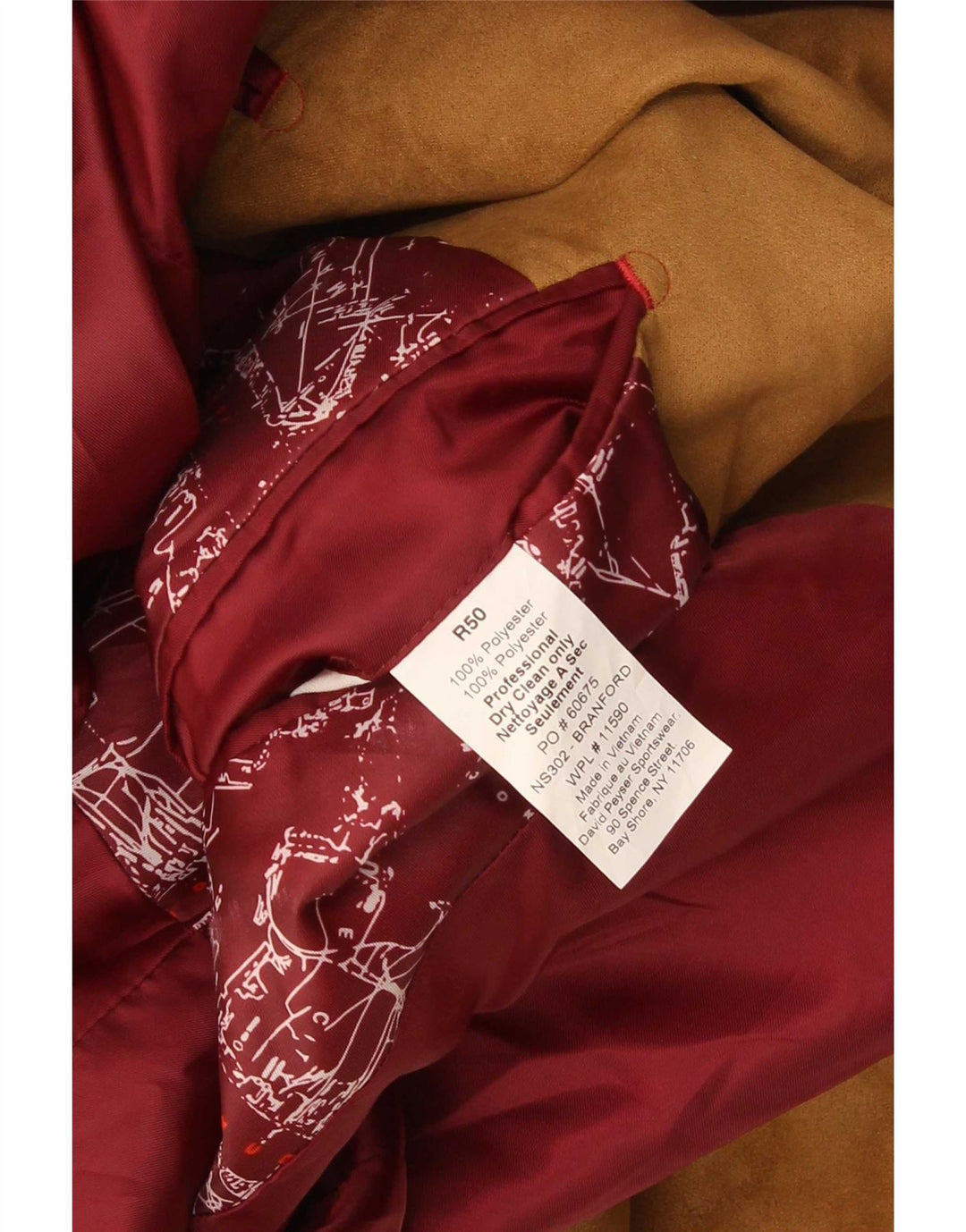 Nautica Veste blazer à 2 boutons coupe régulière pour homme IT 50 Large Beige Polyester