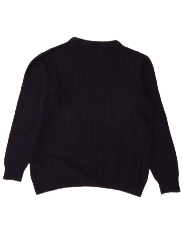 Crew Clothing Womens Oversized V-Neck Jumper Sweater UK 10 Small Navy Blue