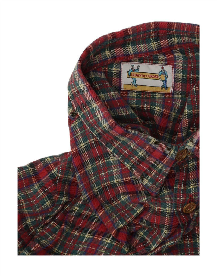 chemise en flanelle homme vintage XL Red Check
