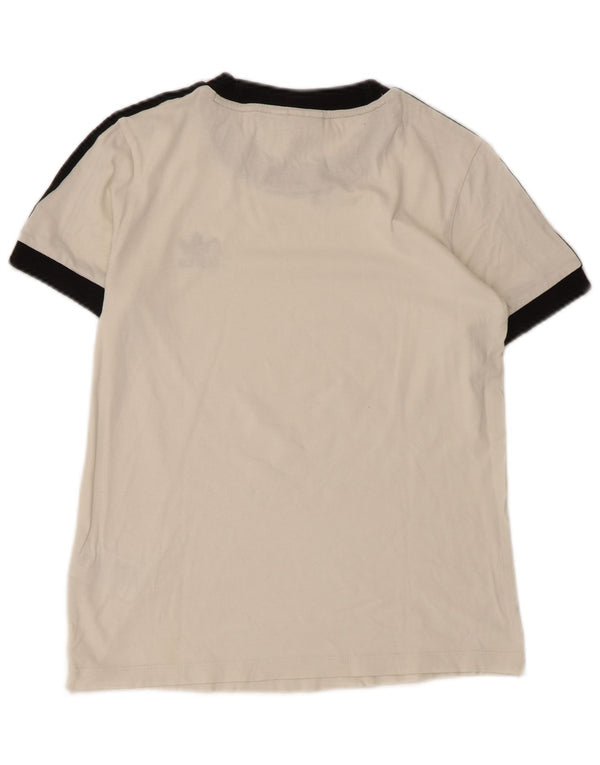 Adidas T-Shirt Femme Top UK 6 XS Blanc Coton
