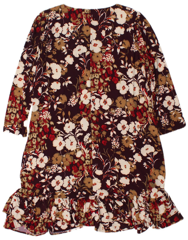 Tommy Hilfiger Robe taille basse à manches 3/4 pour femme UK 16 Large Multicolore