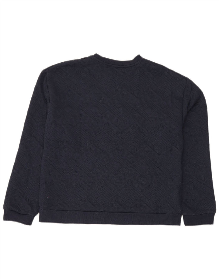Zara Homme Sweatshirt Jumper Petit Bleu Marine Argyle/Diamant