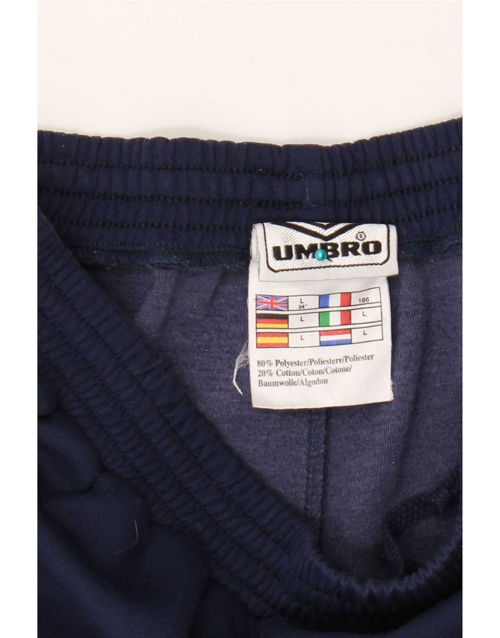 Umbro Pantalon de Survêtement Graphique Homme Joggers Large Bleu Marine Polyester