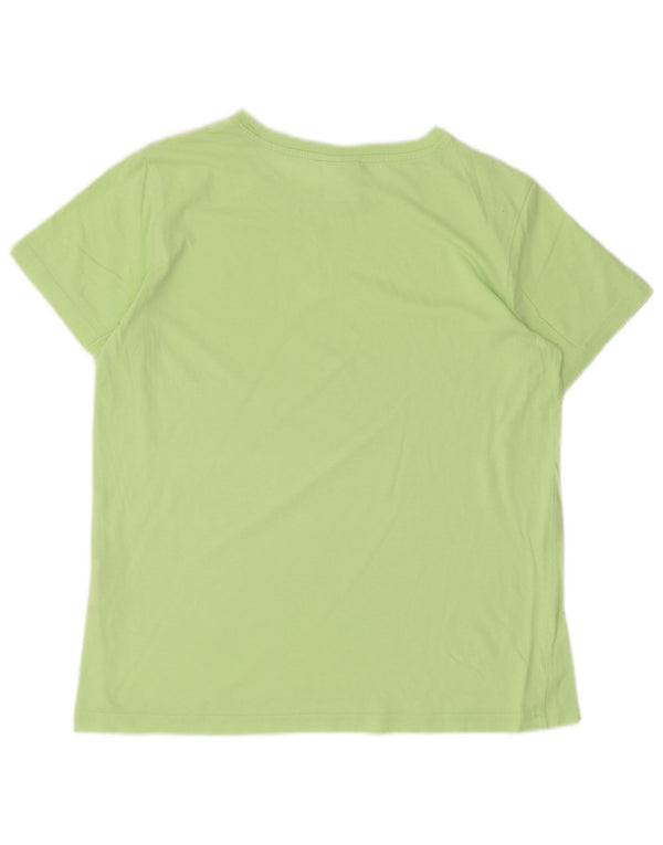 Champion T-Shirt Femme Top UK 12 Coton Vert Moyen