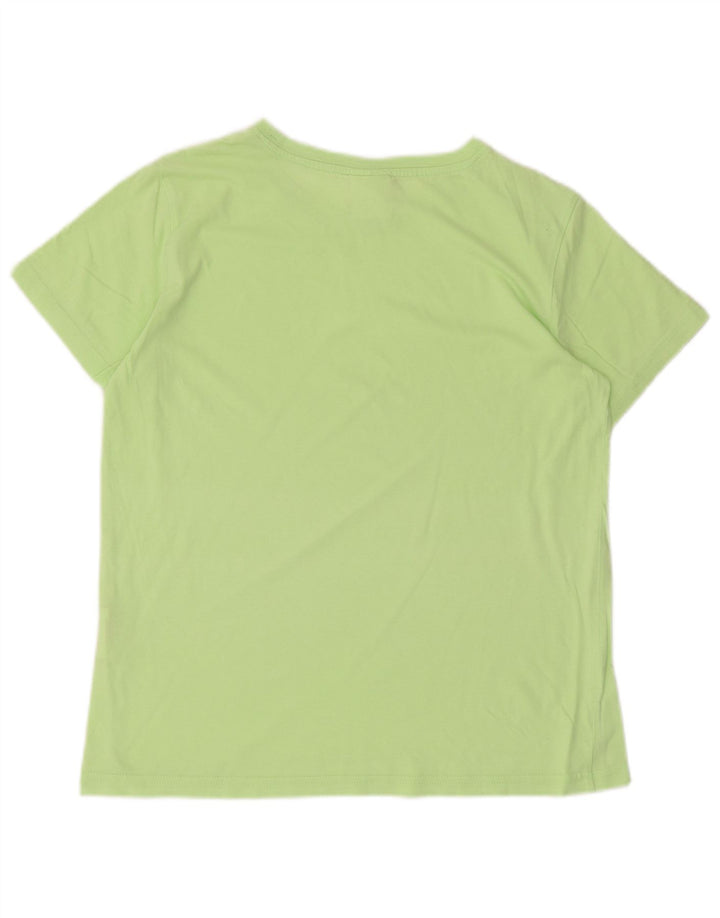 Champion T-Shirt Femme Top UK 12 Coton Vert Moyen