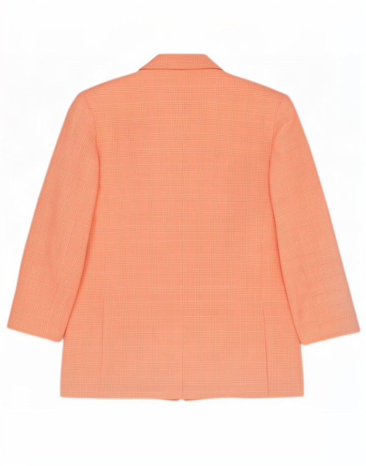 Pierre Cardin Veste Blazer 3 Boutons Femme UK 14 Grand Pied-de-Poule Rose