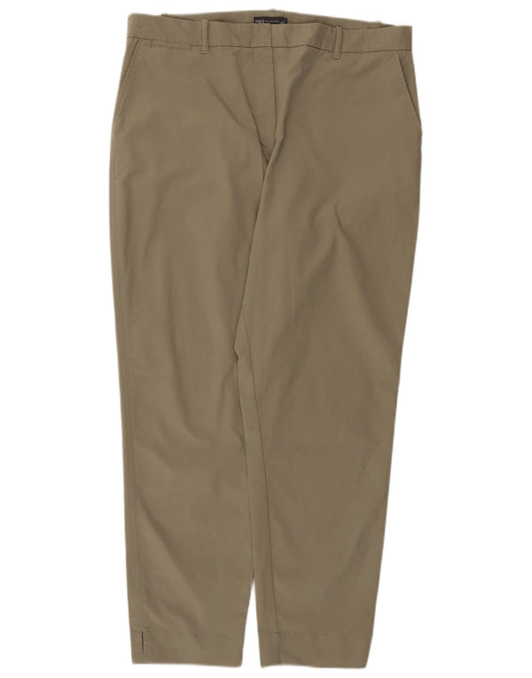 Marks & Spencer Pantalon chino fuselé pour femme UK 18 XL W38 L29 Coton kaki