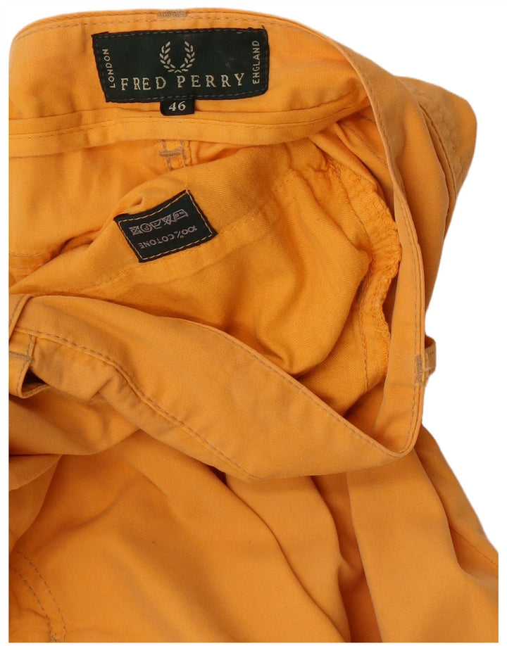 Fred Perry Short décontracté pour homme IT 46 Small W32 en coton jaune