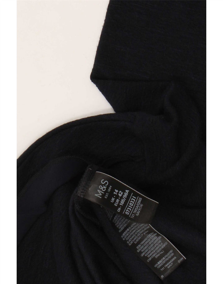 Marks & Spencer Haut à manches longues pour femme UK 44 Large Bleu marine Polyester
