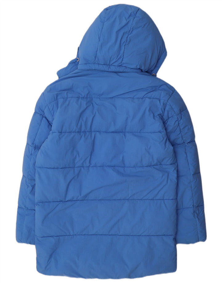 Tommy Hilfiger Manteau rembourré à capuche pour homme UK 36 Petit Bleu Polyamide
