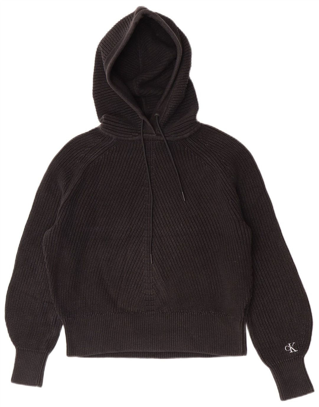 Calvin Klein Jeans Pull à capuche surdimensionné pour femme UK 10 Petit Noir