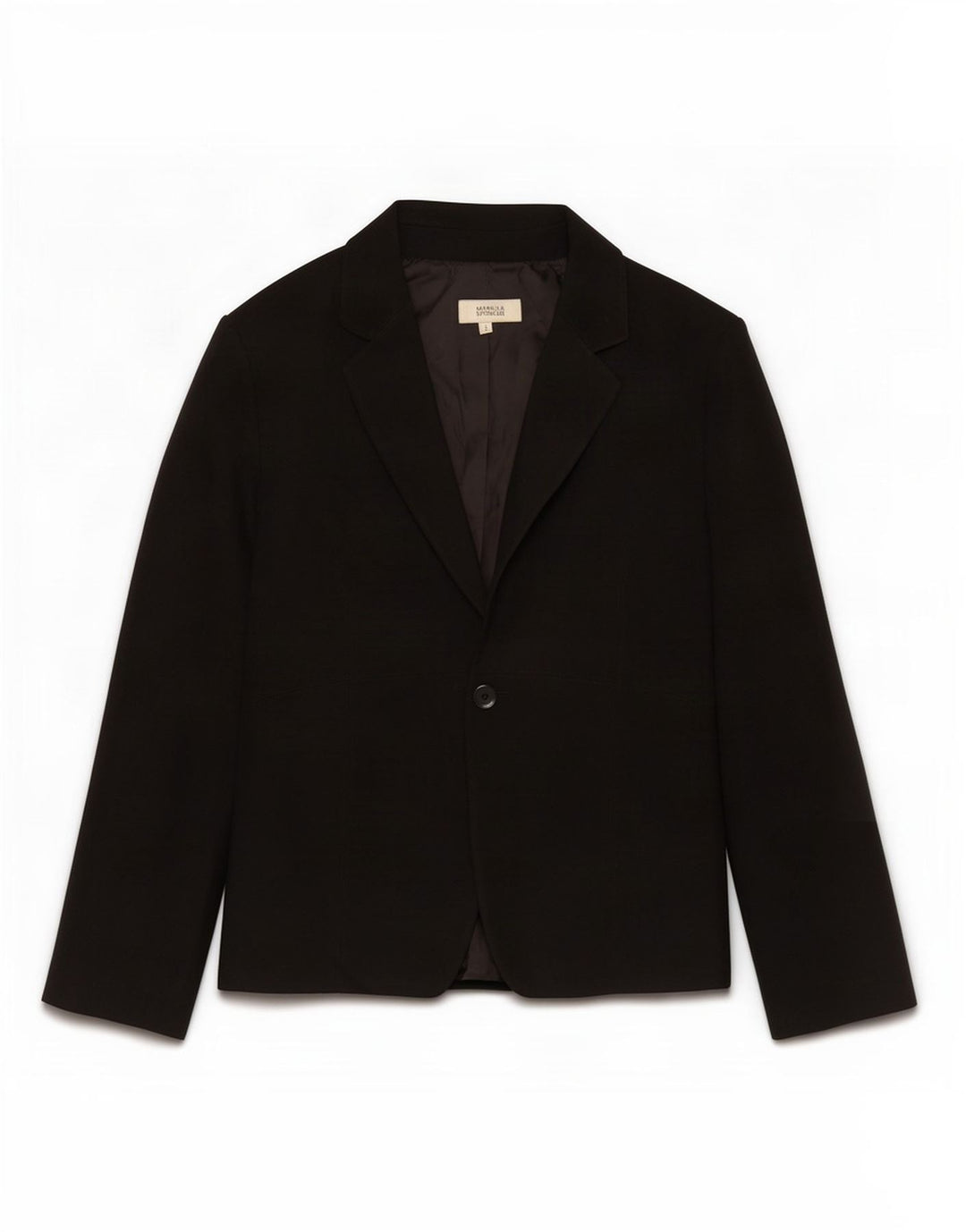 Marks & Spencer Veste blazer à 1 bouton pour femme UK 12 Noir moyen Polyester