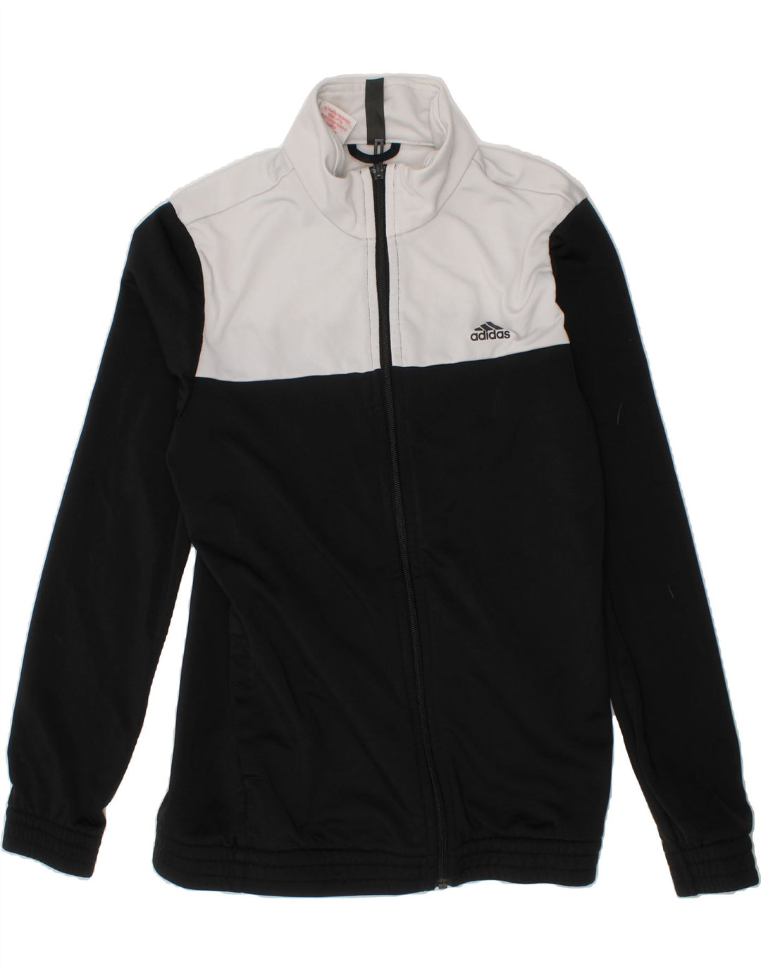ADIDAS Boys Tracksuit Top Jacket 13-14 Years Black Colourblock Polyester Vintage Adidas and Second-Hand Adidas from Messina Hembry 