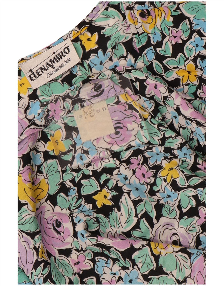 ELENA MIRO Robe péplum à manches longues pour femme UK 22 3XL Floral multicolore