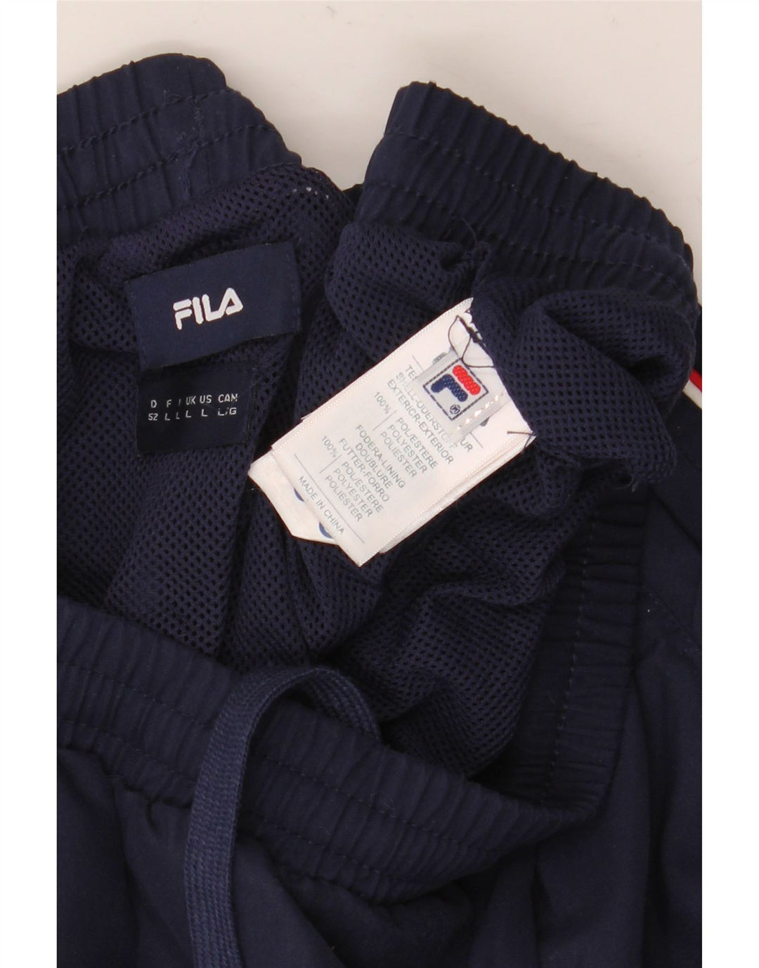 Fila Short de sport homme grand bleu marine polyester