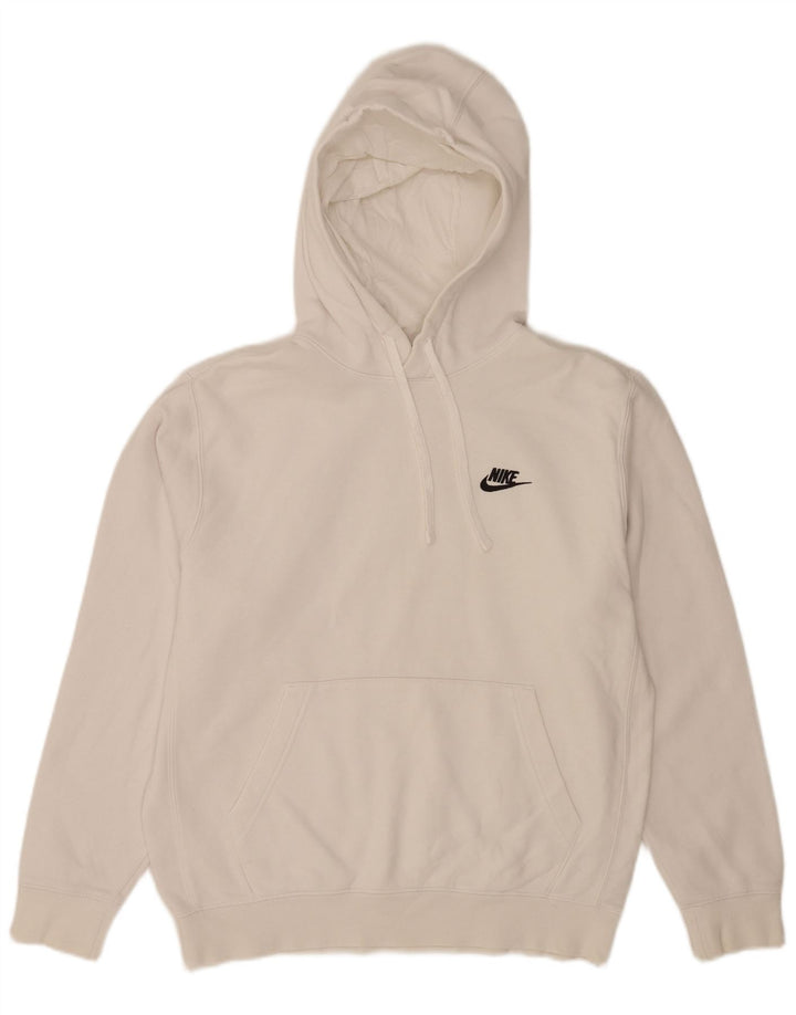 Nike Pull à capuche pour homme Petit coton blanc