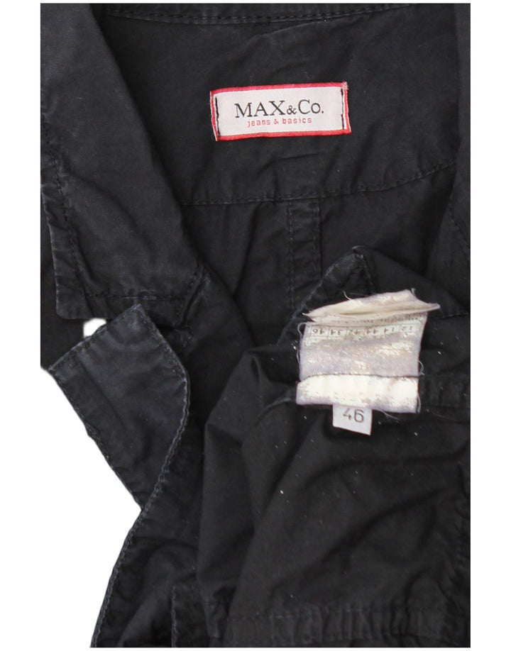 MAX & CO. Veste blazer à 3 boutons pour femme IT 46 Large Noir