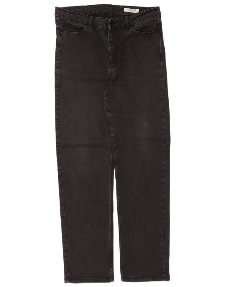 Marks & Spencer Jean droit régulier pour femme UK 16 Large W32 L30 Noir