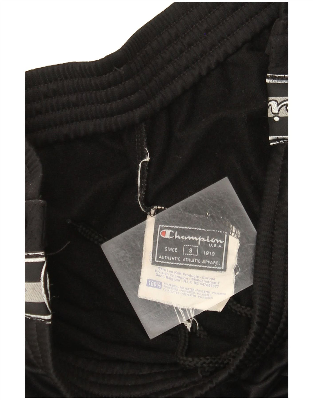Champion Pantalon de Survêtement Graphique Homme Petit Noir Polyester