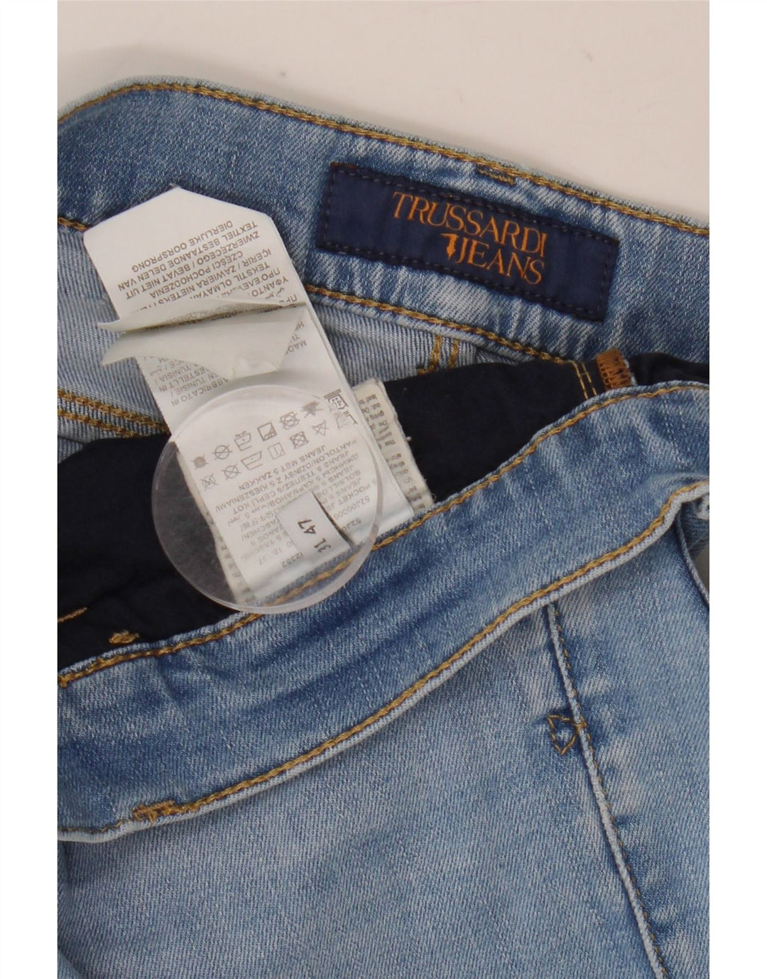 Trussardi Femme Jean Slim W31 L32 Bleu Polyester