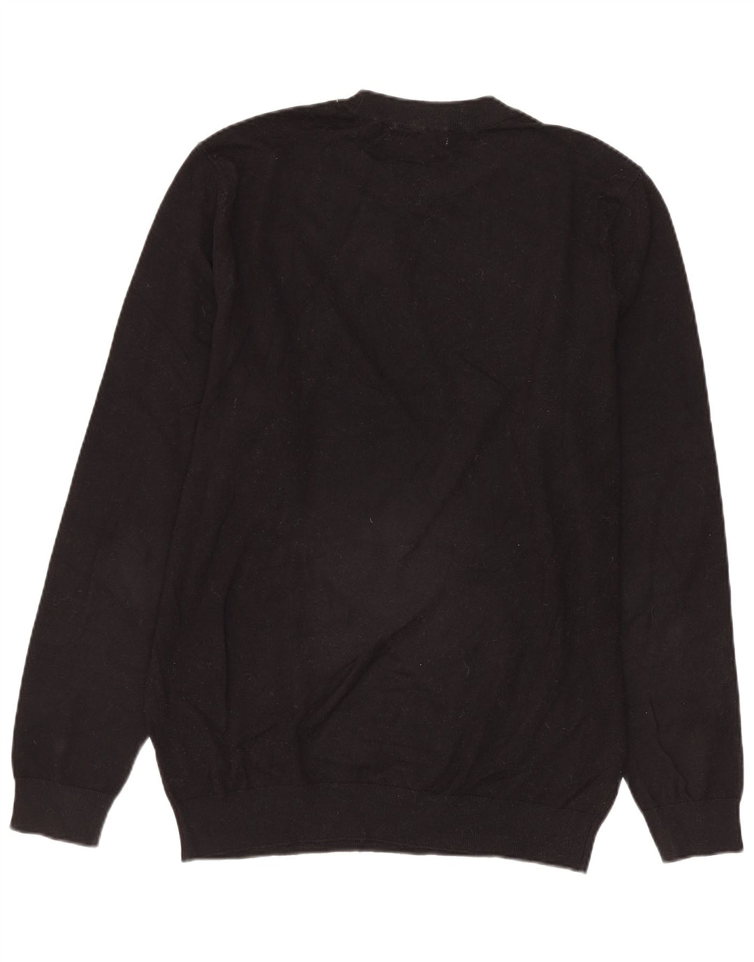 Zara Pull ras du cou pour femme UK 14 Medium Noir Viscose
