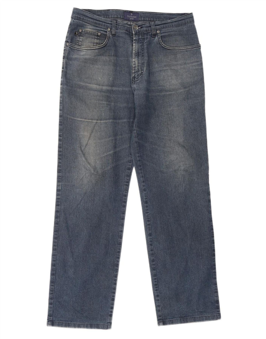 Trussardi Jean Droit W34 L30 Bleu Coton Homme