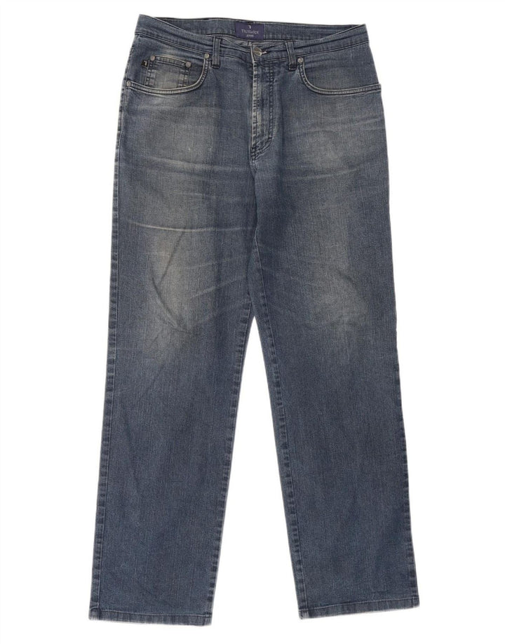 Trussardi Jean Droit W34 L30 Bleu Coton Homme