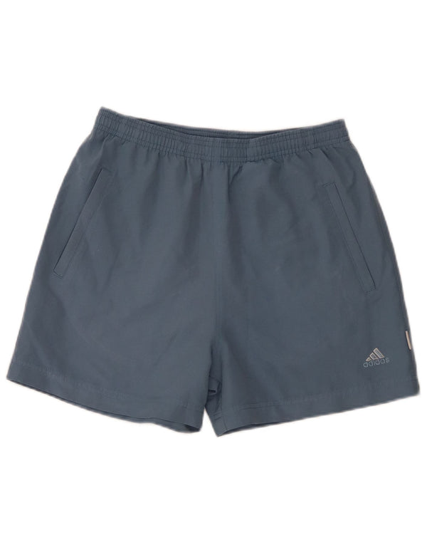 Adidas Short de sport pour femme UK 10 Petit Bleu Polyester