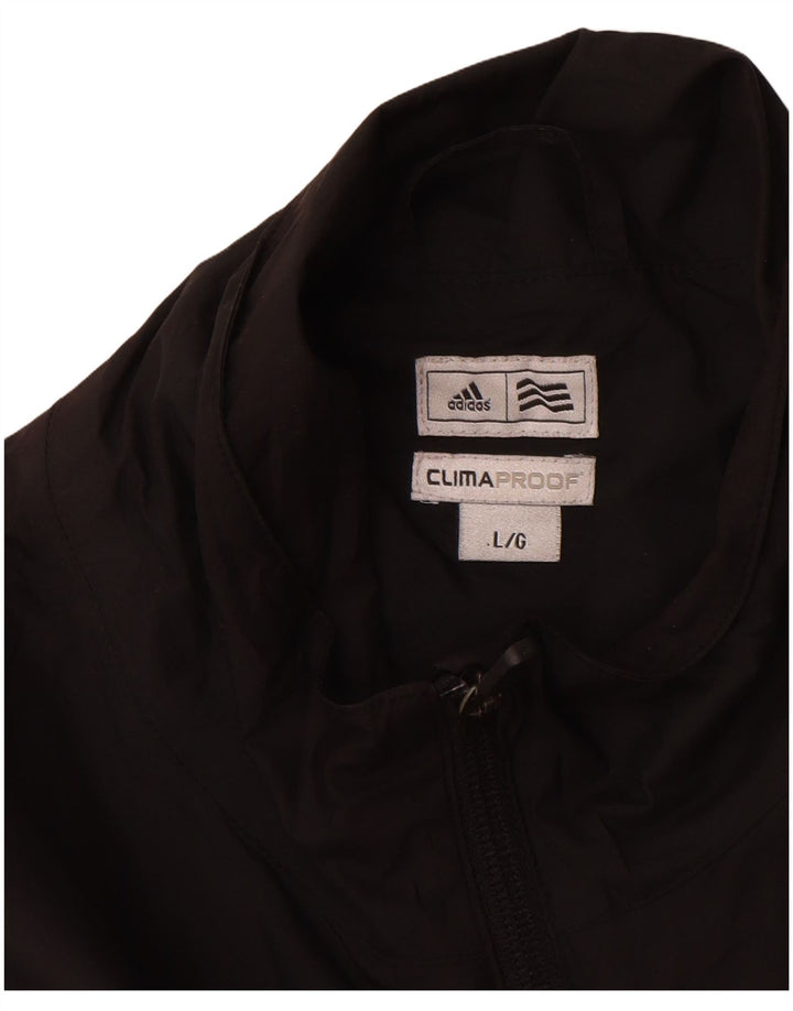 Adidas Hommes Clima Proof Survêtement Top Veste Grand Noir