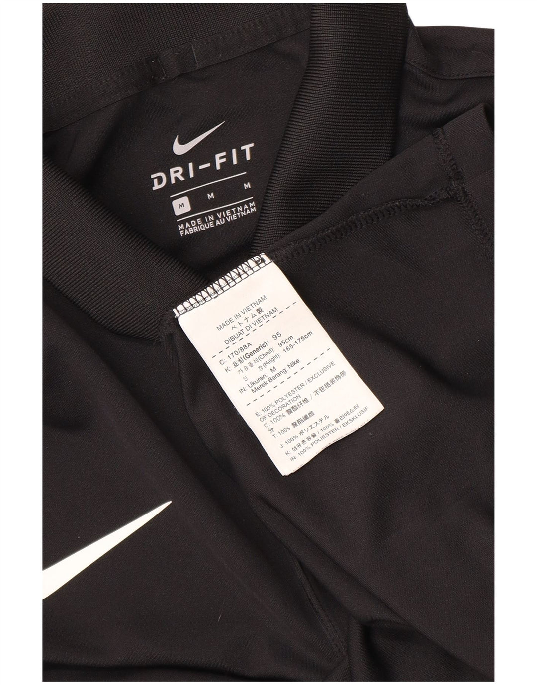 Nike Polo graphique homme noir moyen polyester