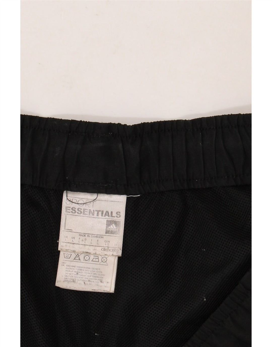 ADIDAS Short de sport Climalite pour hommes, grand, noir, polyester