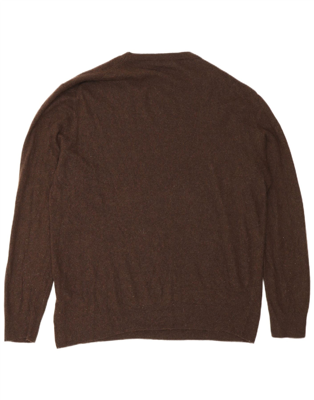 Zara Pull à col rond pour homme Large Marron Viscose