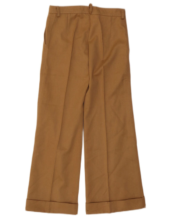 Pantalon décontracté jambe large femme vintage W26 L26 Beige