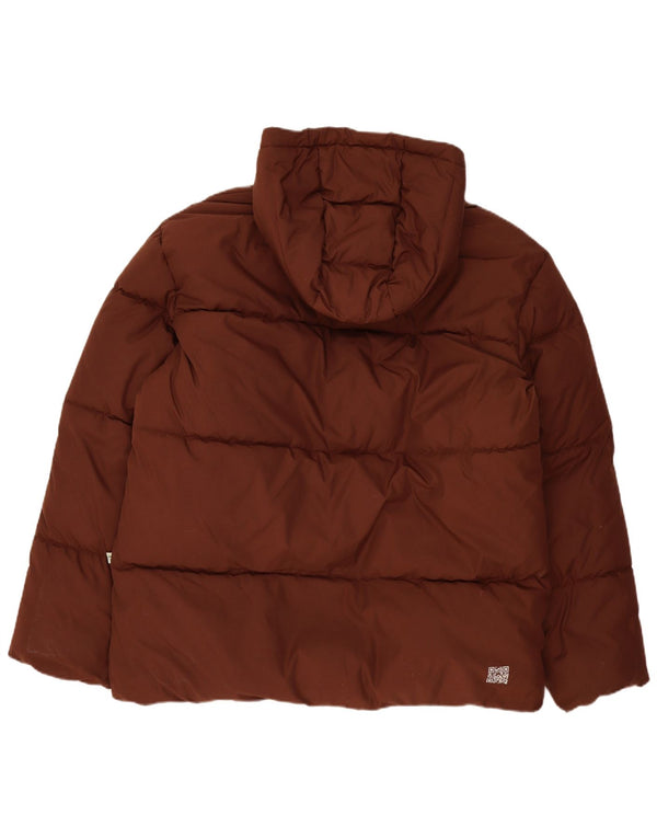 Champion Veste matelassée à capuche pour homme UK 42 XL Marron Polyester