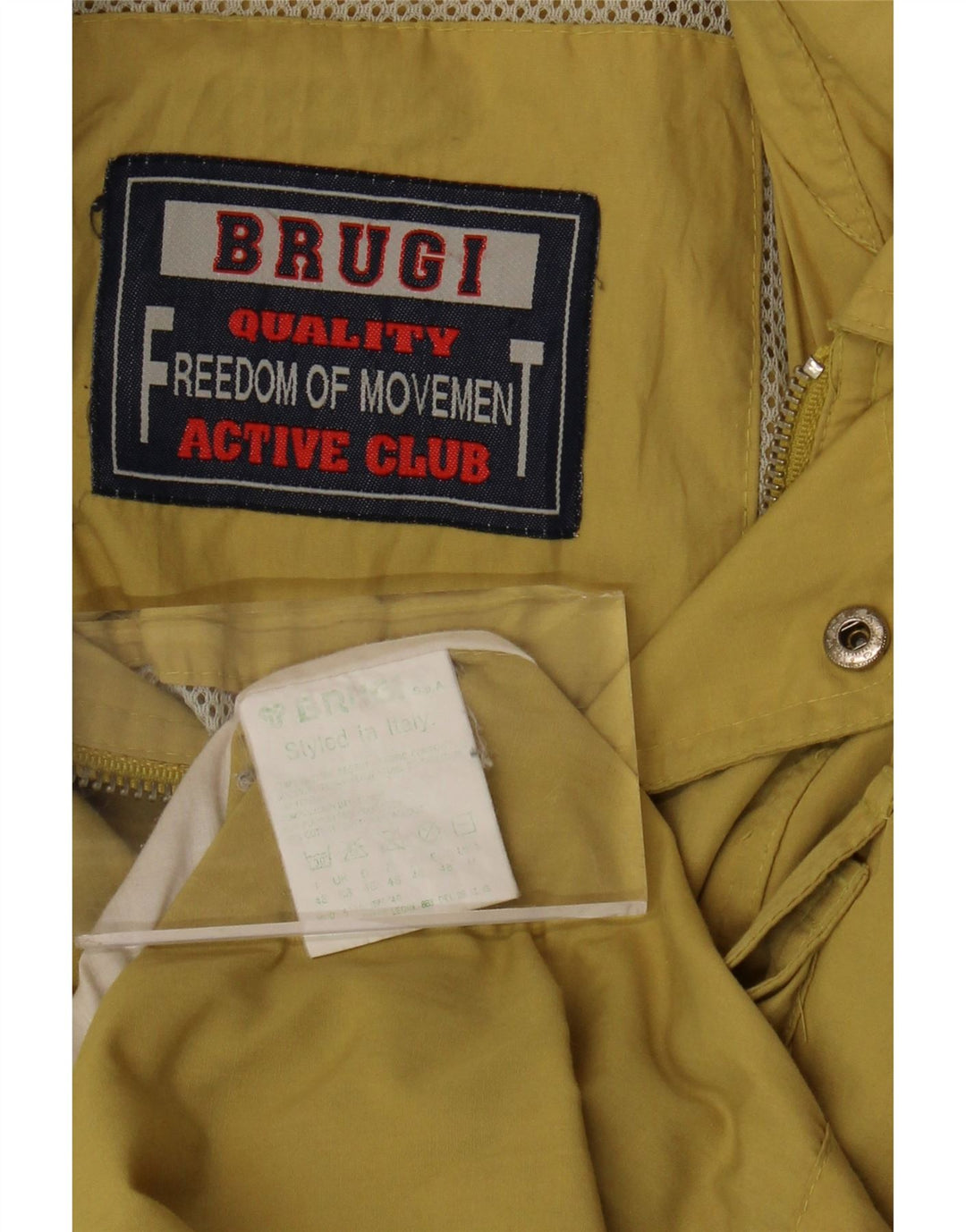 BRUGI Veste utilitaire coupe ample pour homme UK 38 Jaune moyen Polyester