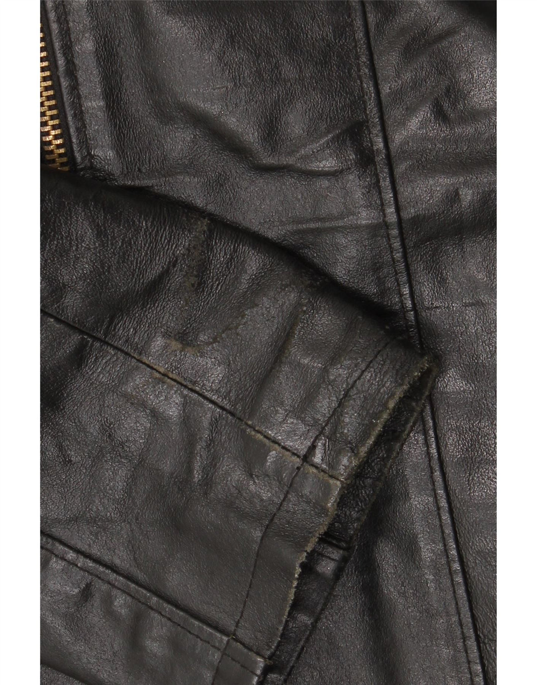Veste en cuir femme vintage UK 18 XL Cuir Noir