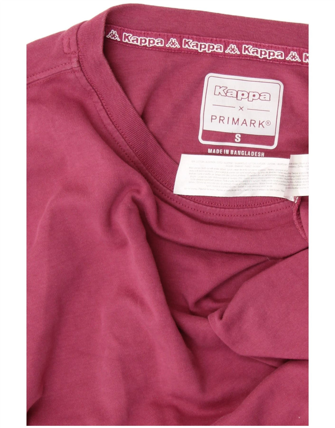 KAPPA T-shirt court surdimensionné pour femme UK 10 Petit Bordeaux