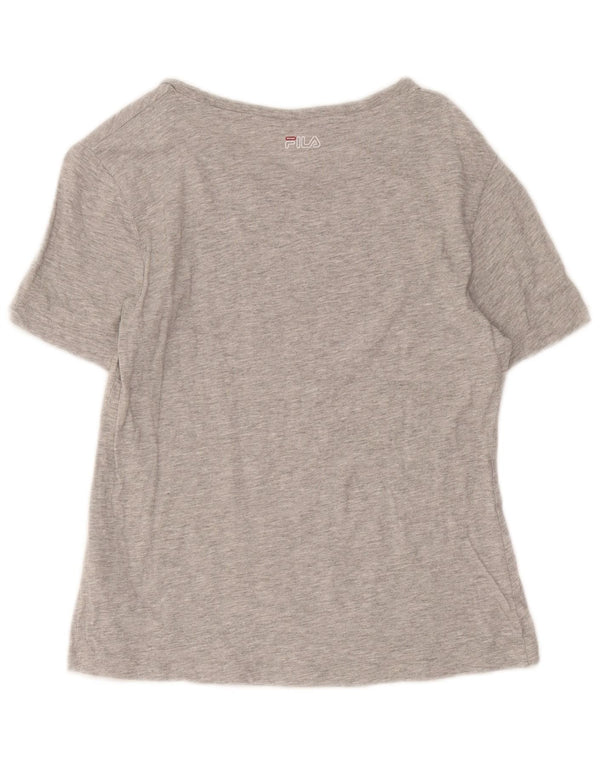 Fila Girls Graphic T-Shirt Top 13-14 ans Grand Gris Coton