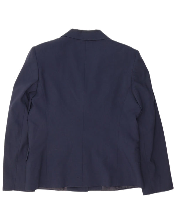 Gianfranco Ferre Veste blazer à 3 boutons pour femme UK 14 Large Bleu marine