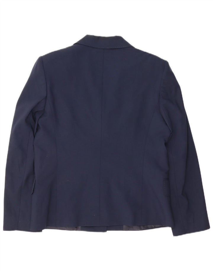 Gianfranco Ferre Veste blazer à 3 boutons pour femme UK 14 Large Bleu marine