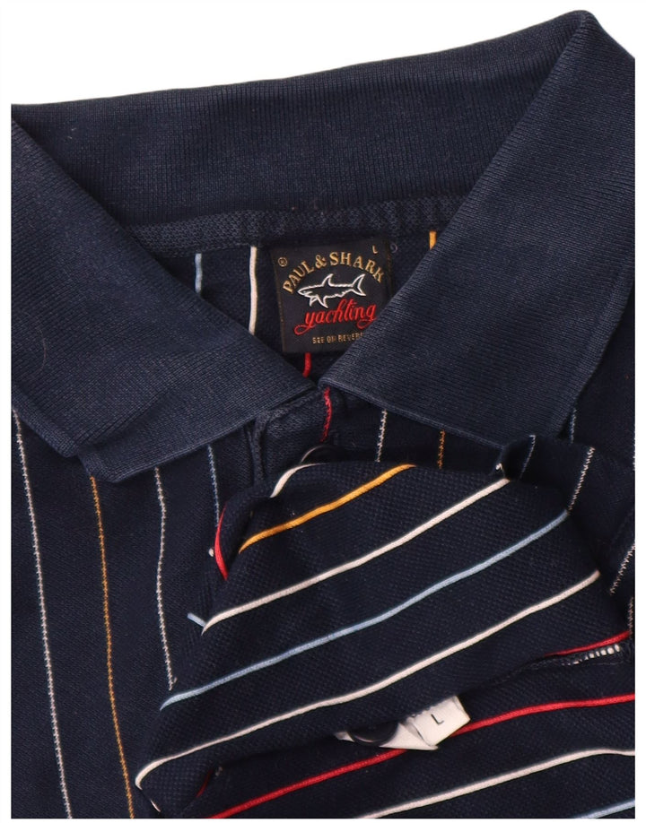 Paul & Shark Polo Homme Large Bleu Marine Rayé